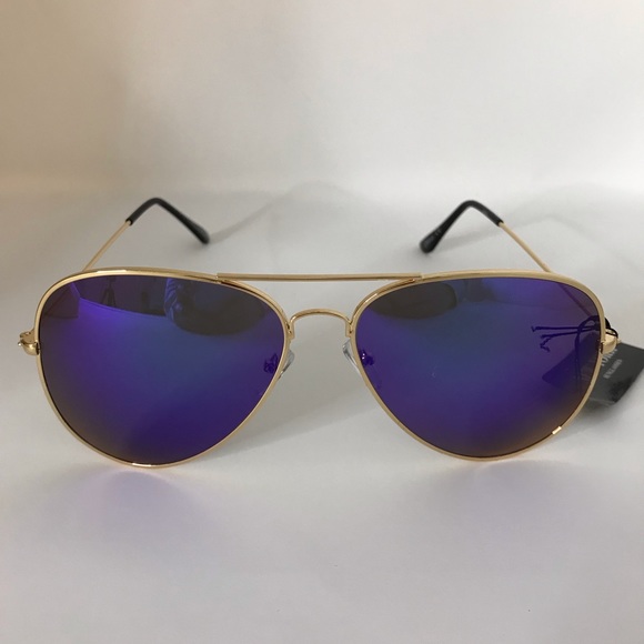 Classic Aviator Sunglasses Flash Full Mirror lenses Metal Frame for Men Women UV - Picture 5 of 5